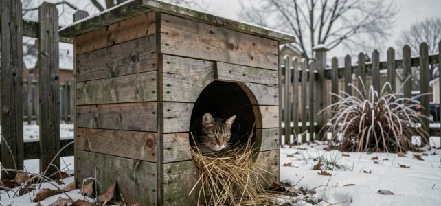Astuces efficaces pour bien isoler une maison pour chat errant cet hiver